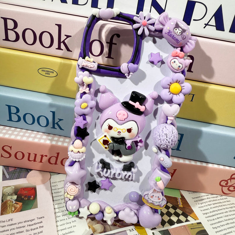 Handmade Decoden Sanrio Kuromi Phone Case