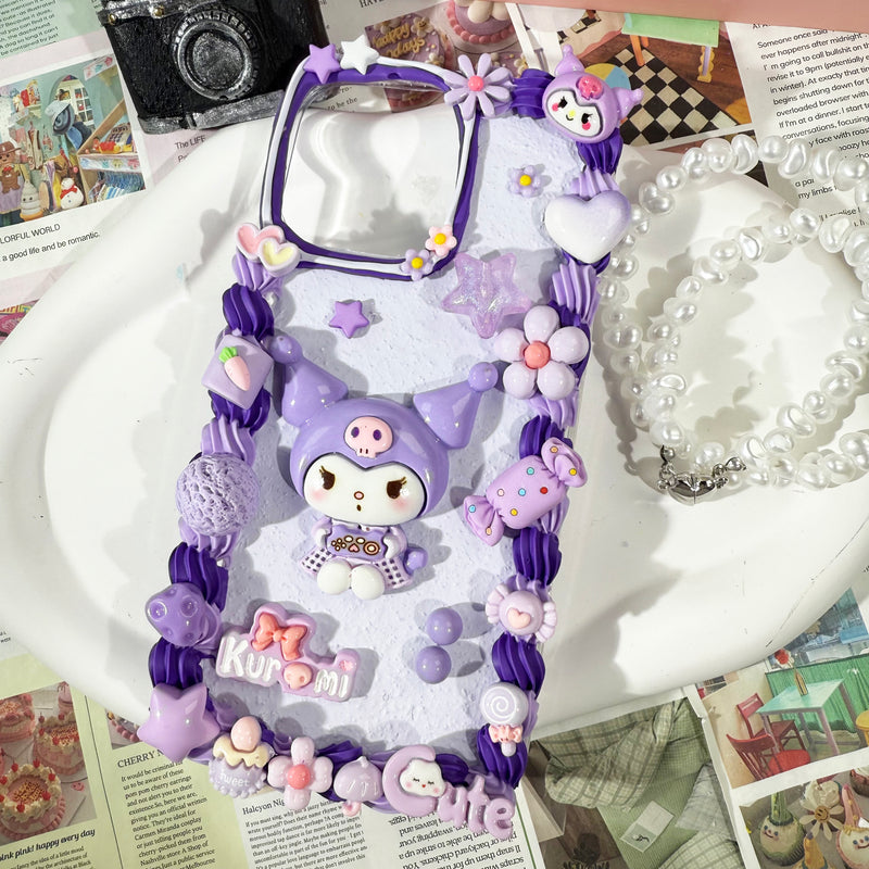 Handmade Decoden Sanrio Kuromi Phone Case