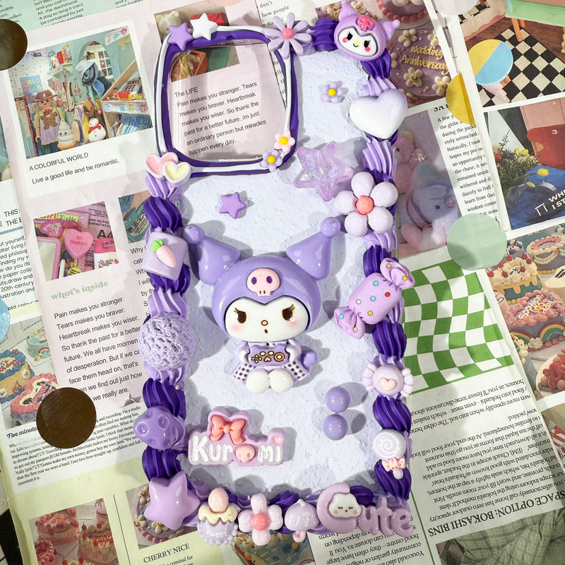 Handmade Decoden Sanrio Kuromi Phone Case