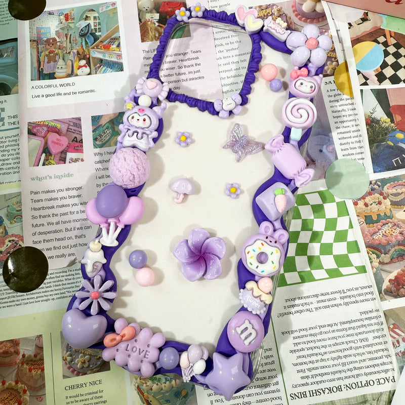 Purple Handmade Decoden Phone Case