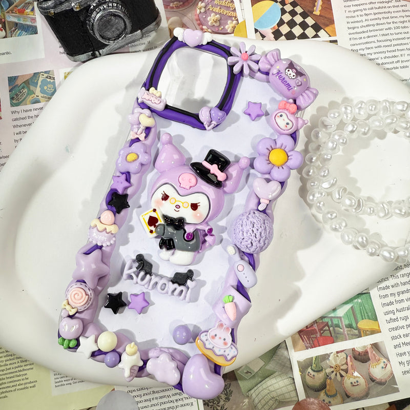 Handmade Decoden Sanrio Kuromi Phone Case