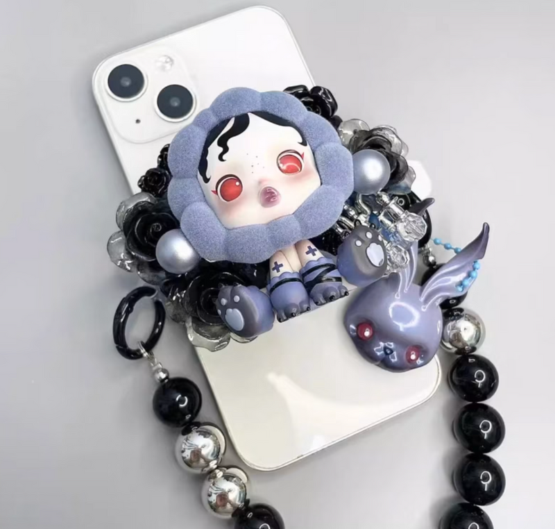 POP MART SKULLPANDA ” The Rabbit” Handmade Decoden Phone Back Clip