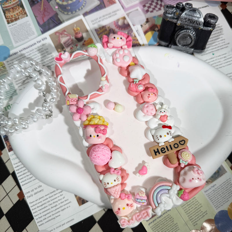 Diy Pink Hello Kitty phone case