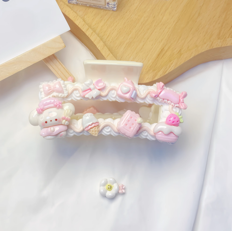 Cream Glue Puppy Shark Clip 8cm